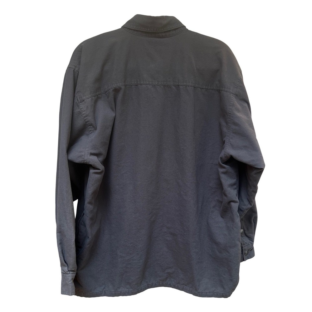Harley-Davidson Rare 2007 Mens Canvas Flannel Lined Shirt Jacket  Gray‎ Large - Picture 2 of 9